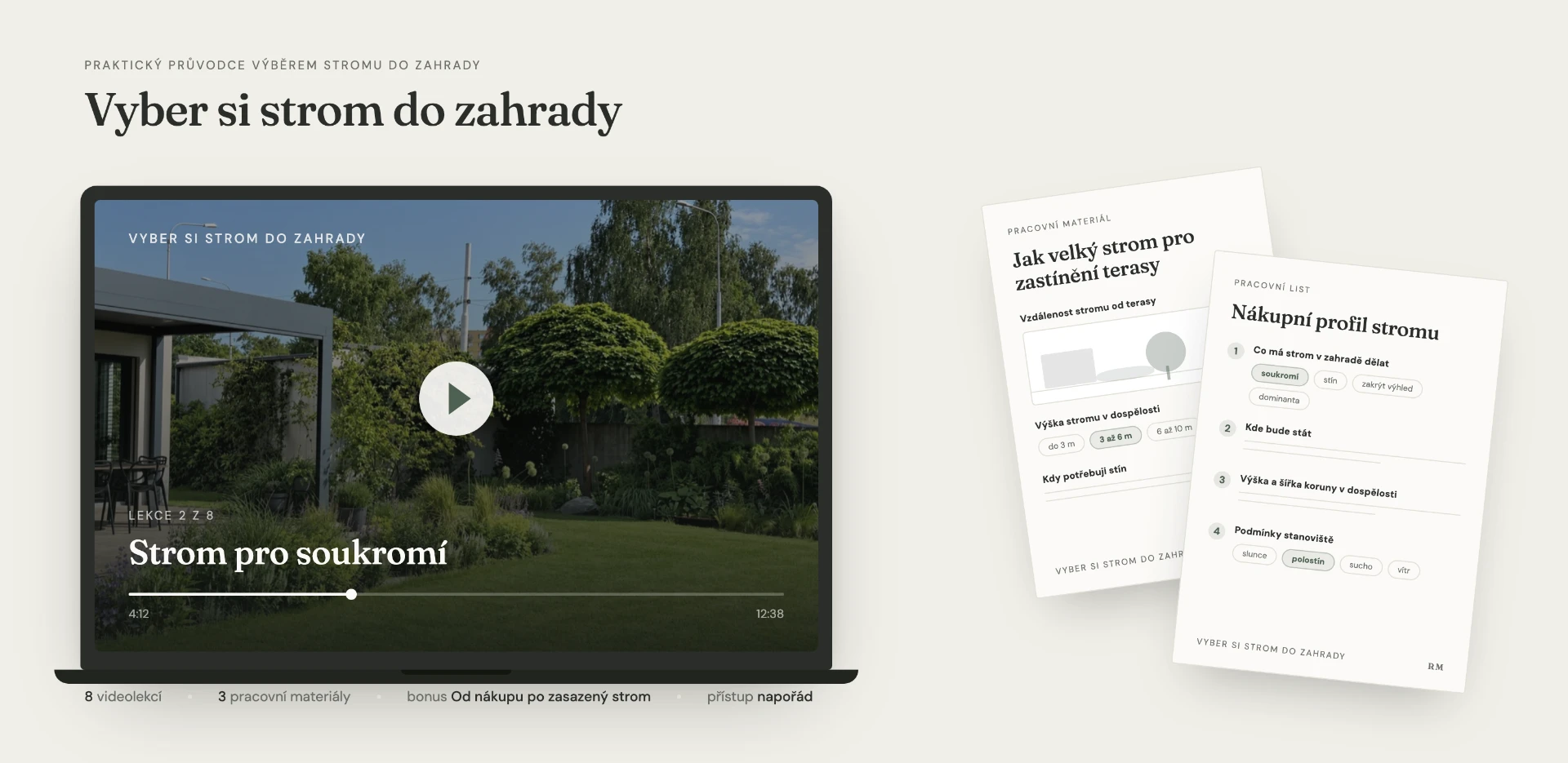 Náhled online průvodce s videolekcemi a pracovními materiály